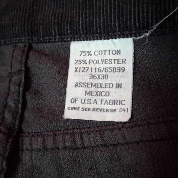 Vintage Roebucks Corduroys Corduroy Pants Men 36x30 Dark Gray Classic READ - Picture 3 of 14